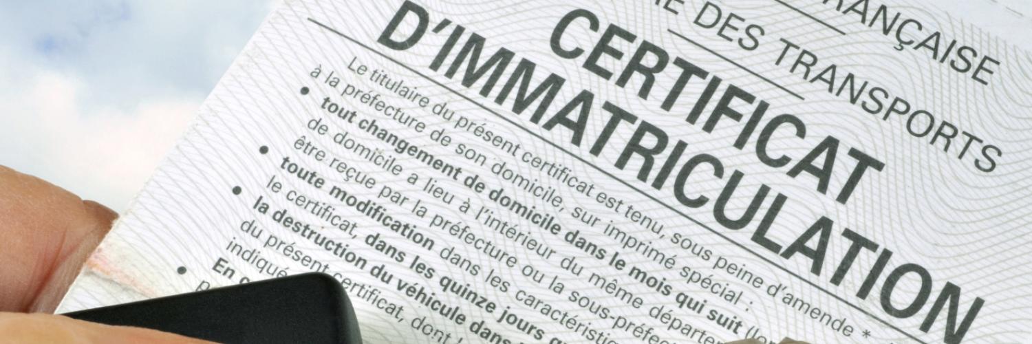 Certificat d'immatriculation